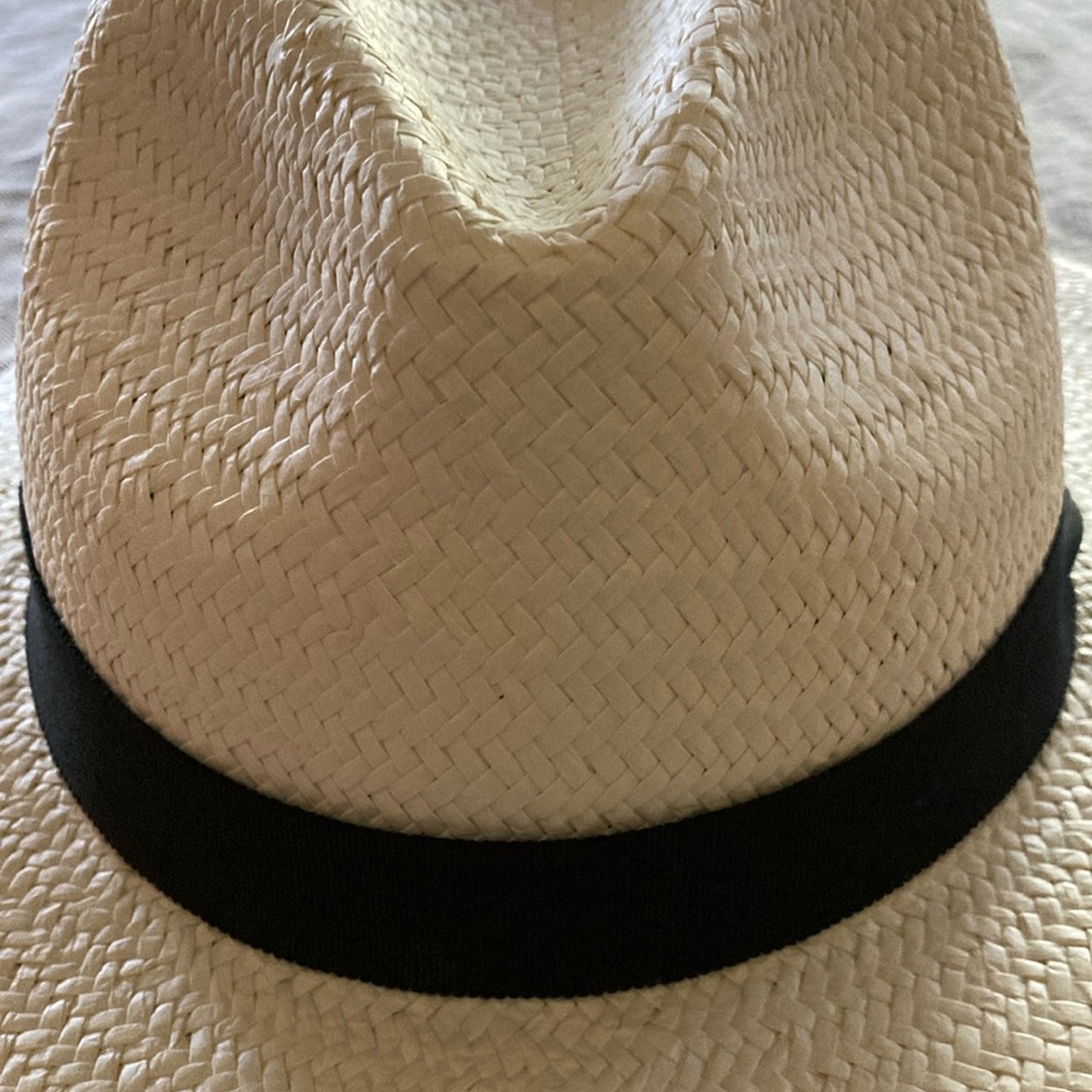 Aritzia Fedora ivory hat  - Brand New with Tag - black ribbon - Picture 4 of 13